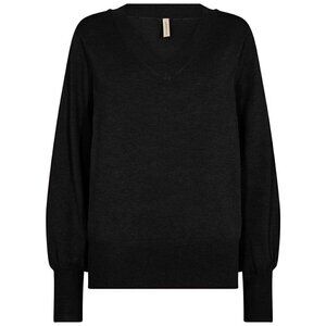 NWT SOYA CONCEPT DOLLIE 738 Black Pullover V Neck Knit